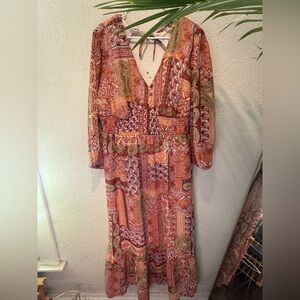 Burnt orange sun dress